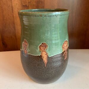 Rohde Pottery Farm Hand Thrown Pottery Utensil Holder Planter Garden Vegetables